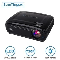 Universal 4 500 Lumens 1 280 * 768 LED Affichage De Données TV HD Projecteur VG...