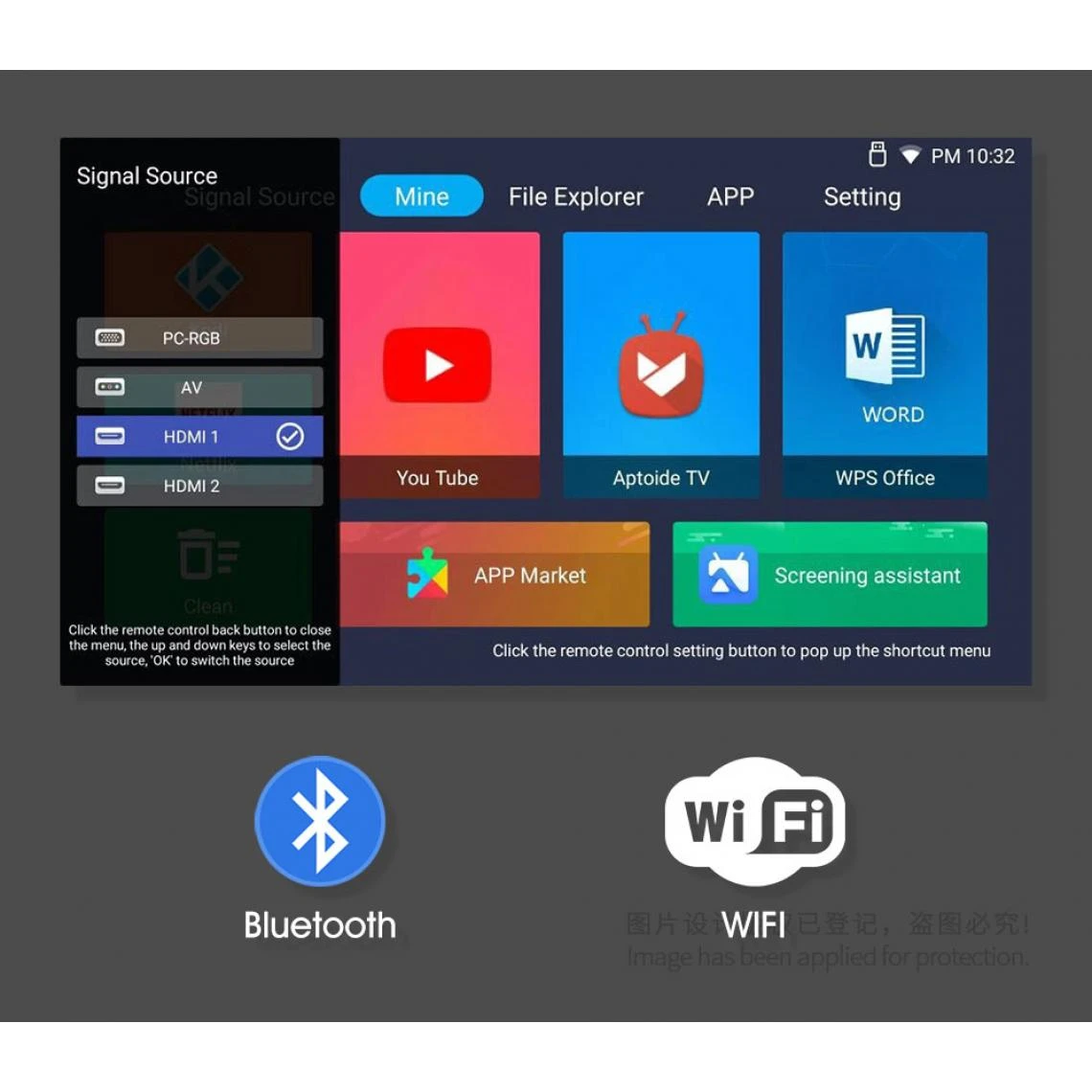 Universal ALSTON M5 M5W M5SSW M5SW Support De Projecteur Full HD 1080P 4K Androi... – Image 4