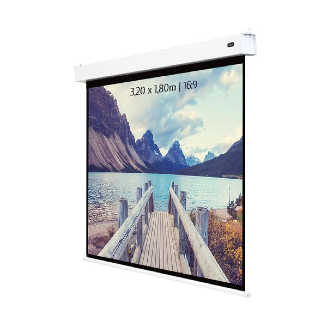 Kimex Ecran De Projection Motorisé à Batterie 3,20x1,80m 16:9