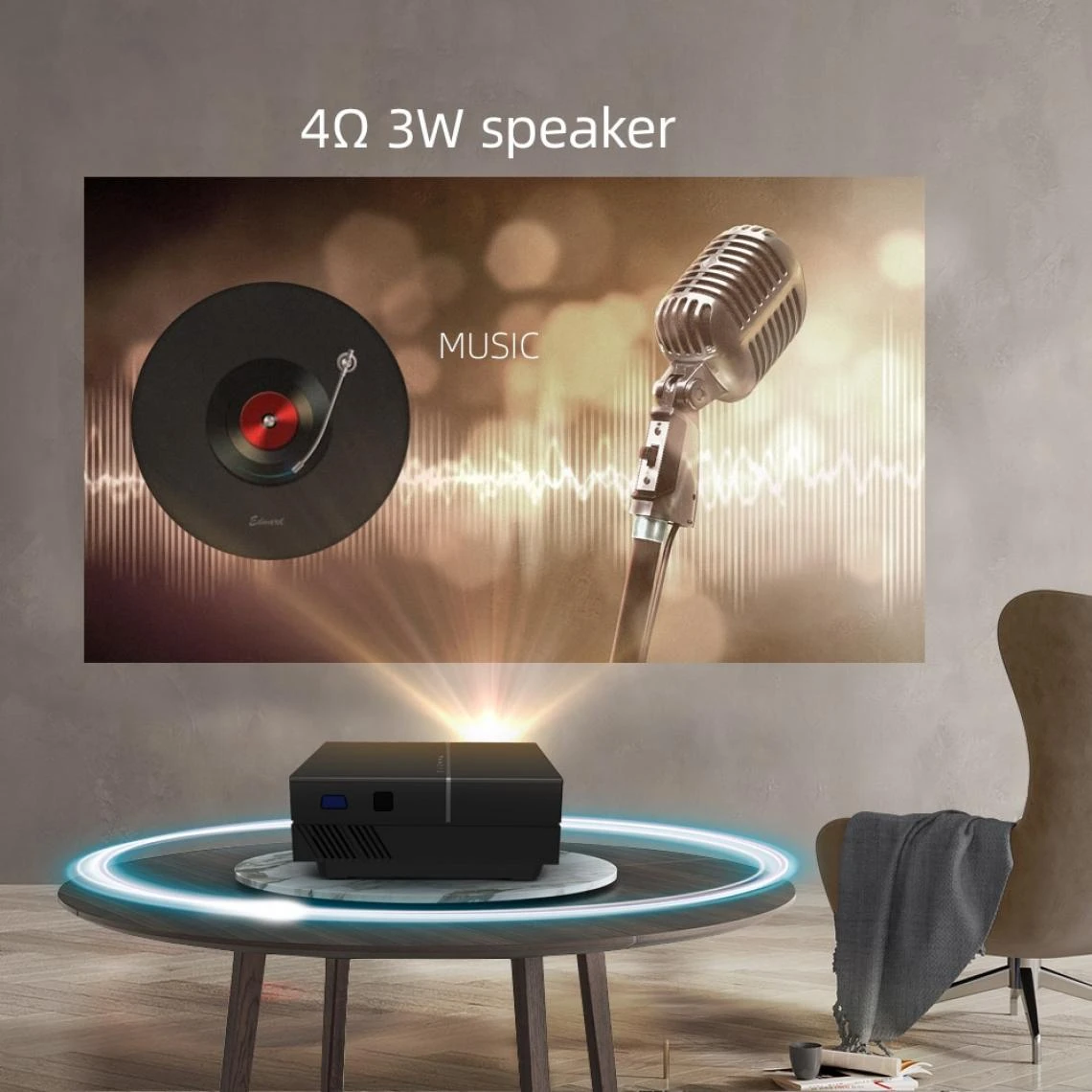 Universal HD 720p LCD 1080p Home Théâtre Portable LED Vidéo Mini Projecteur (... – Image 4