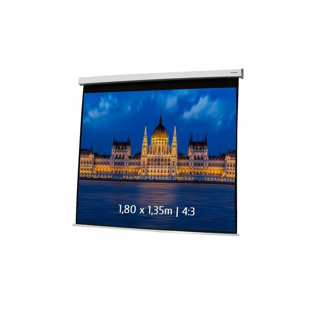 Kimex Ecran De Projection Motorisé 1,80x1,35m 4:3