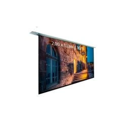 Kimex Ecran De Projection Motorisé Encastrable 2,00x1,13m Wi-Fi