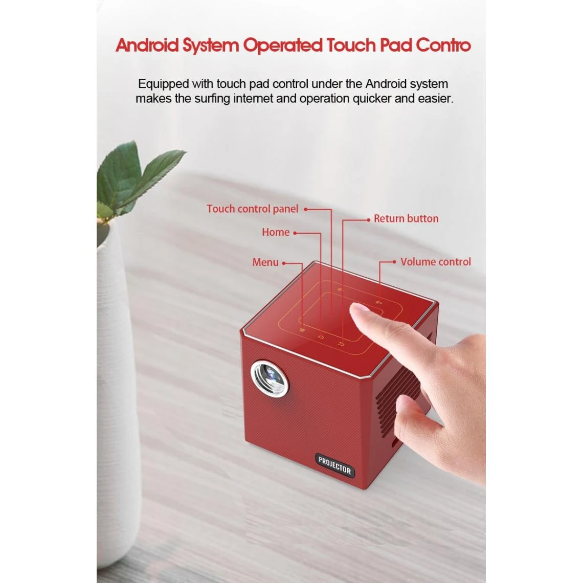 Universal Nouveau Projecteur Portable C80 Mini RK3128 Quad Core 1 Go 16 Go 2.4G ... – Image 2