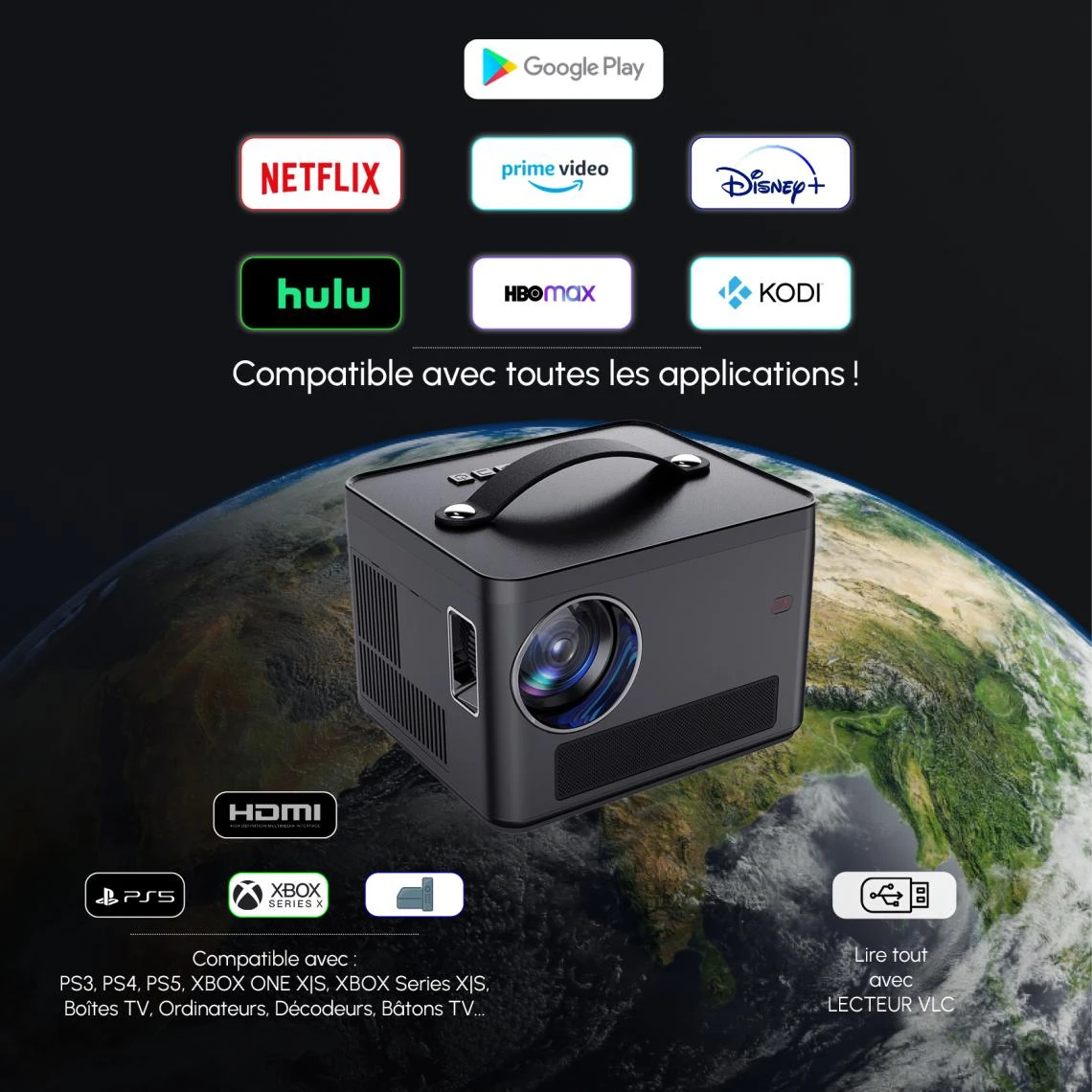 Clover Life Projecteur Intelligent GT1 Smart HD 9800 Lumens – Image 3