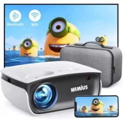 WiMiUS S25 Vidéoprojecteur LCD FHD 7000 Lumens HDMI USB Blanc