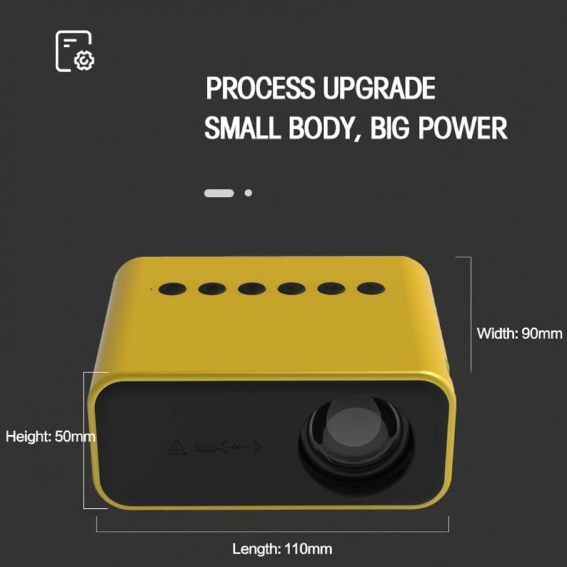 Universal T500 1920x1080p 80 Lumens Mini-projecteur Numérique à LED HD Home Ci... – Image 2